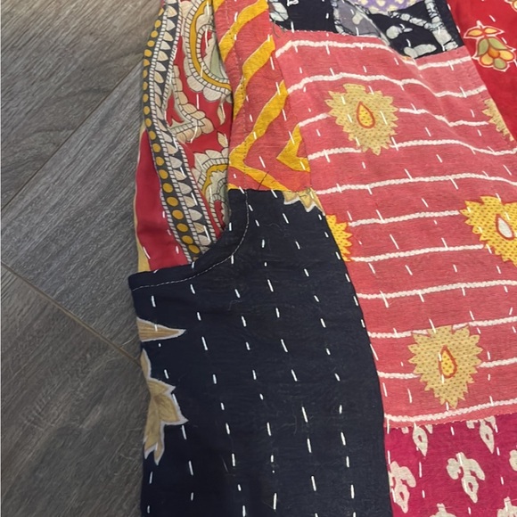 Colorful Patchwork Wide Leg Pants - Picture 2 of 3